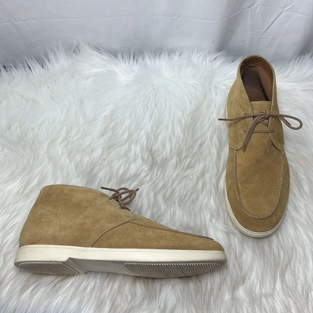 Zara Man‎ Tan-Brown Split Suede Chukka Boots Sz 42